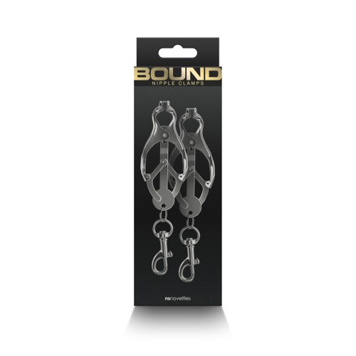 Bound Nipple Clamps C3 Gunmetal for Pleasure