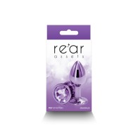 Rear Assets Metal Anal Plug - Small Purple