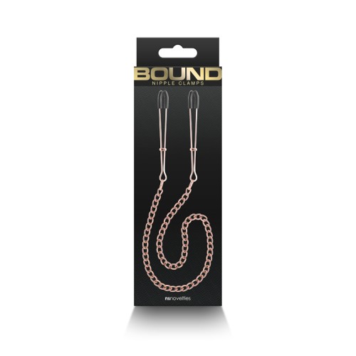 Bound Nipple Clamps DC3 Rose Gold for Enhanced Stimulation