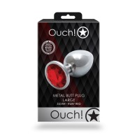 Ouch! Round Gem Butt Plug - Luxurious Sensation