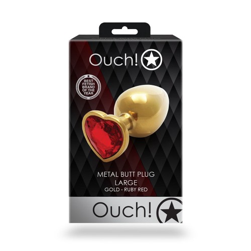 Ouch! Heart Gem Butt Plug Large