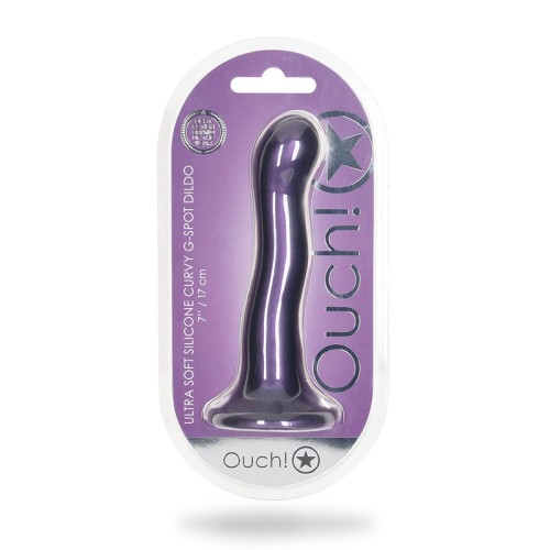 Dildo Curvado Ultra Suave de Silicona 7 Pulgadas Violeta