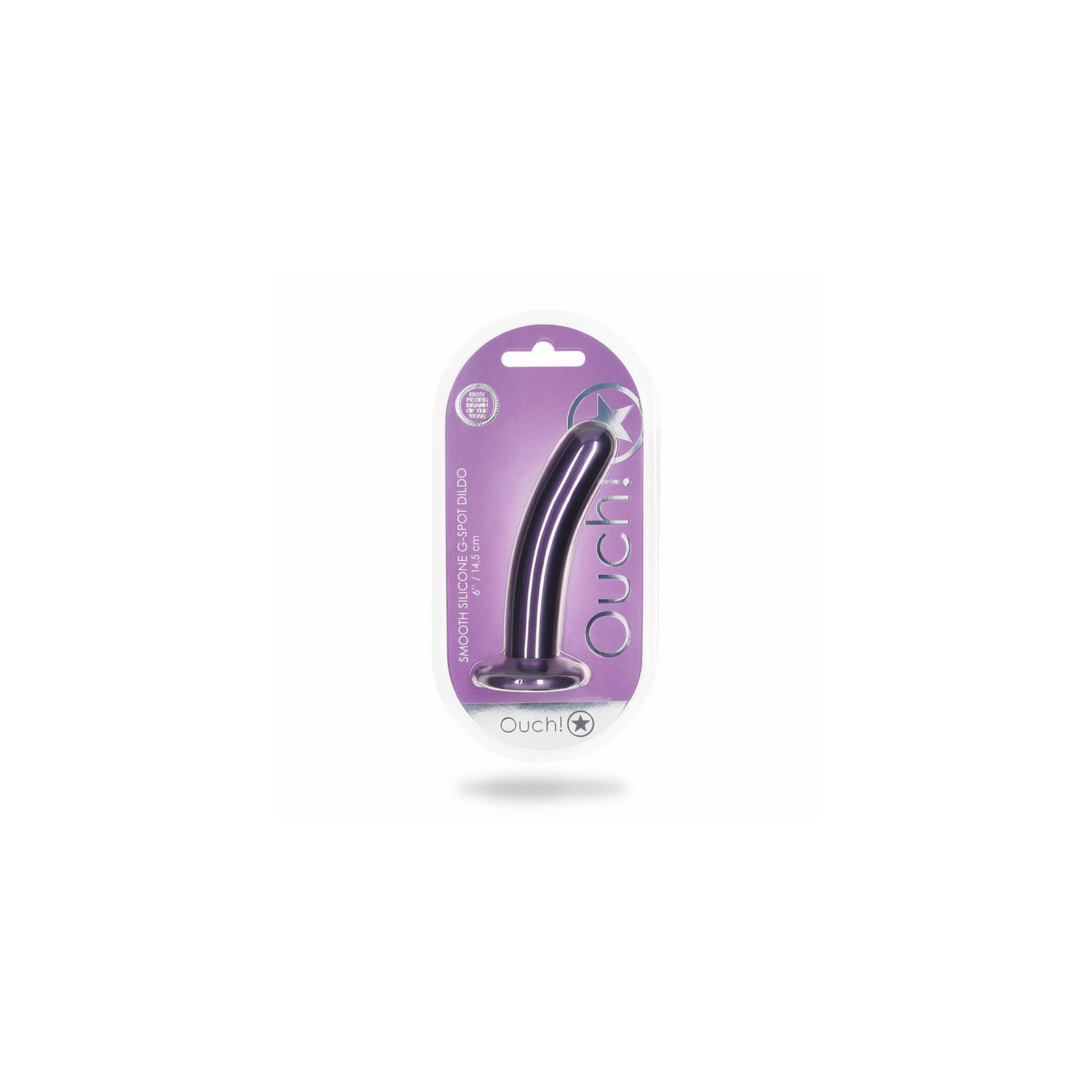 Ouch! Silicone G-Spot Dildo Metallic Purple