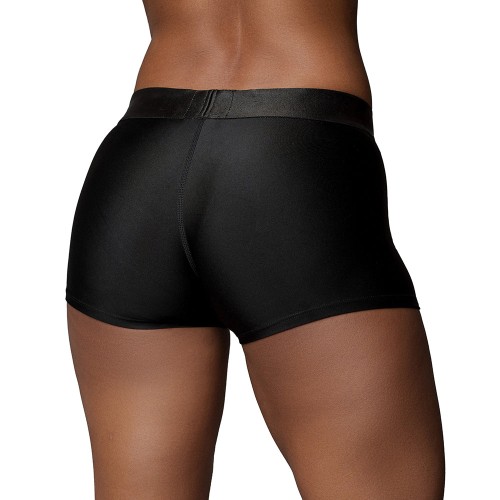 Boxer Strap-on Vibrante Ouch! Negro M/L