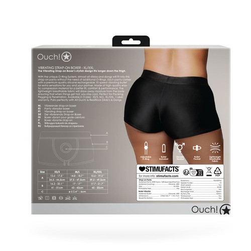 Boxer Estrapón Vibrador Ouch! Negro XL/2XL