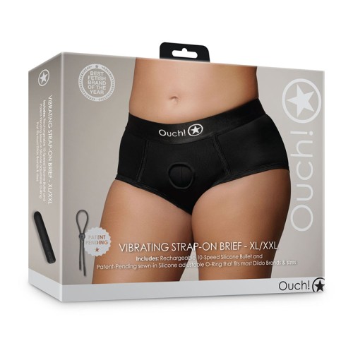 Ouch! Vibrating Strap-on Brief for Couples