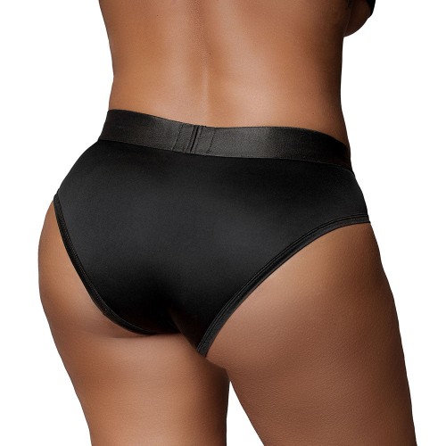 Ouch! Vibrating Strap-on Brief Black XL/2XL - Ultimate Pleasure for You and Your Partner