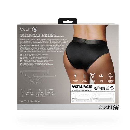 Ouch! Briefs Vibrantes Strap-on Negros XL/2XL - Placer Supremo para Ti y Tu Pareja