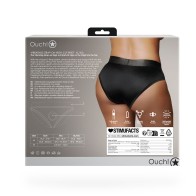 Ouch! Vibrating Strap-on Brief Black XL/2XL - Ultimate Pleasure for You and Your Partner