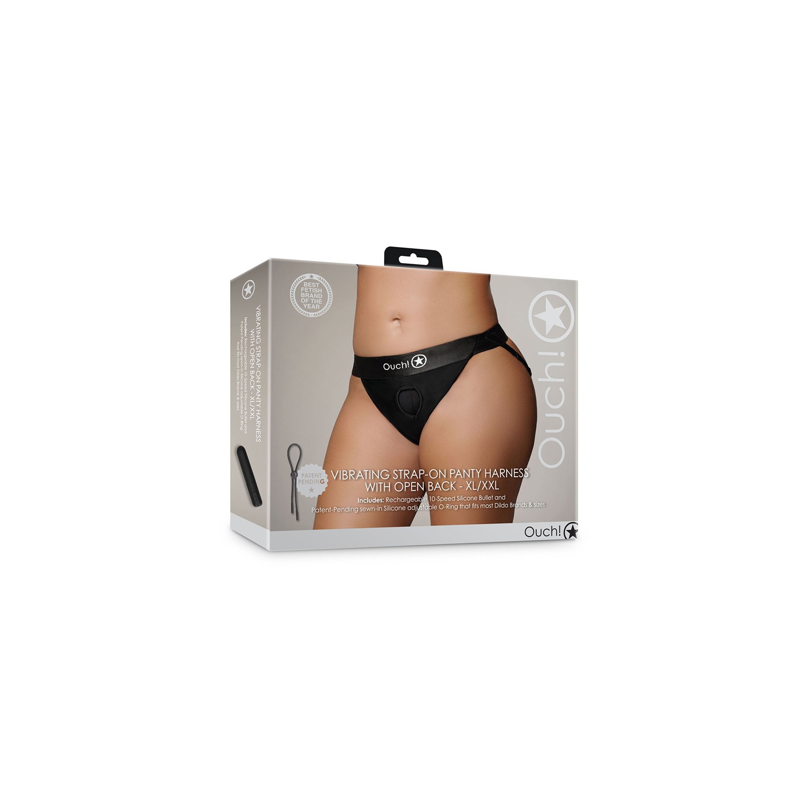 Arnés de Bragas Vibrantes Ouch Abierto XL/2XL