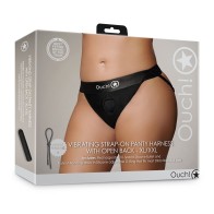 Ouch Vibrating Strap-on Panty Harness Open Back XL/2XL