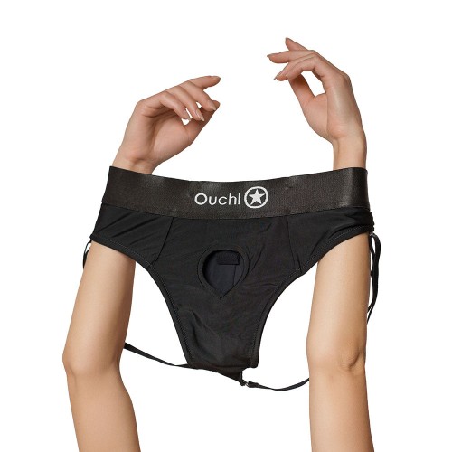 Ouch Vibrating Strap-on Panty Harness Open Back XL/2XL