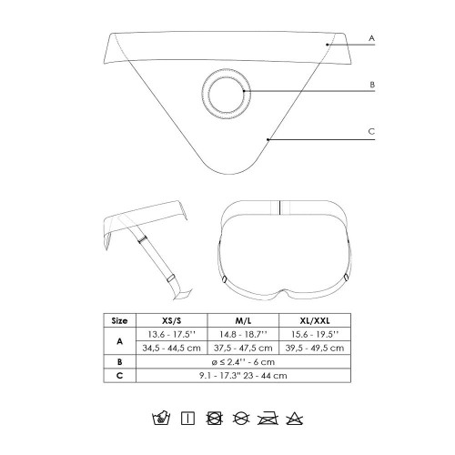 Arnés de Bragas Vibrantes Ouch Abierto XL/2XL