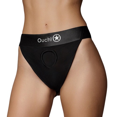 Ouch! Vibrating Strap-on Panty Harness Open Back