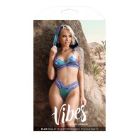 Fantasy Lingerie Vibes Triangle Bralette - Aqua Holo