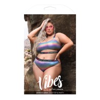 Fantasy Lingerie Vibes Love is Love Crop Top & Cheeky Panty