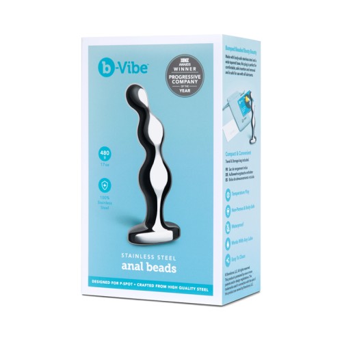 b-Vibe Perlas Anales de Acero Inoxidable