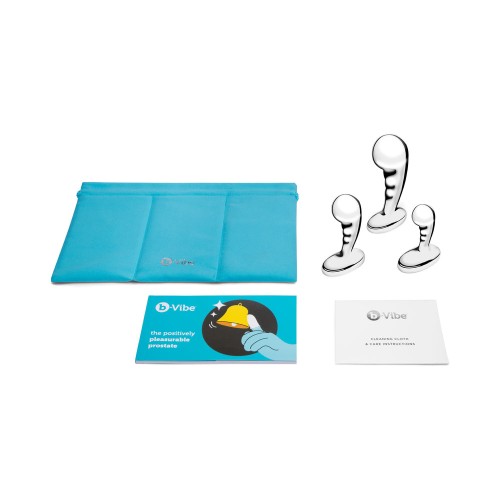 Set de Entrenamiento de Plug P-Spot de Acero Inoxidable b-Vibe