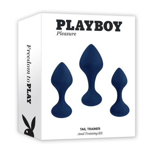 Playboy Tail Trainer 3-Piece Anal Plug Kit Navy