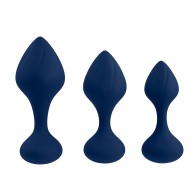 Playboy Tail Trainer 3-Piece Anal Plug Kit Navy