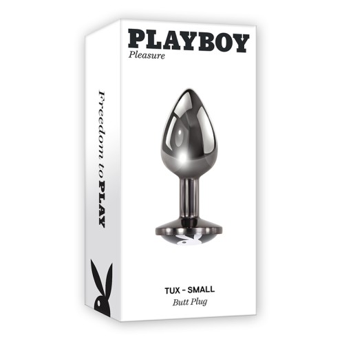 Plug Anal Metálico Pequeño Tux de Playboy