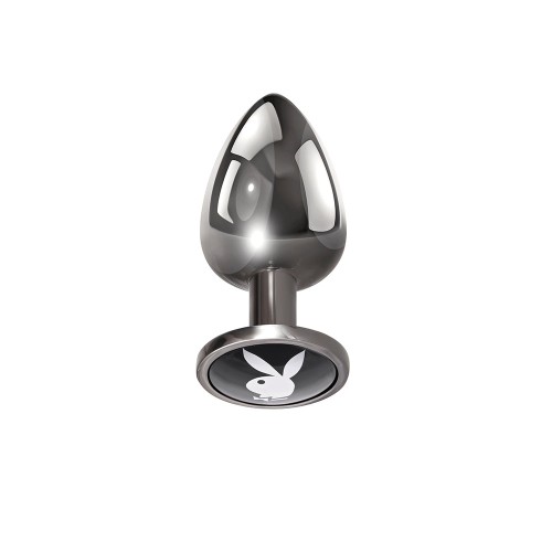 Plug Anal Metálico Grande Playboy Tux para Placer Elegante