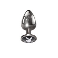 Plug Anal Metálico Grande Playboy Tux para Placer Elegante