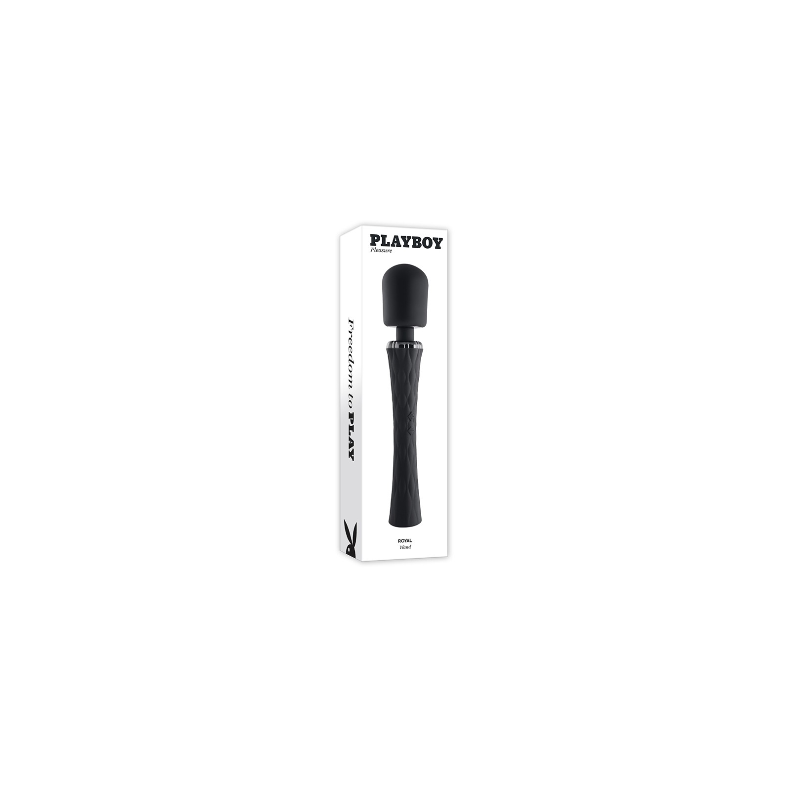 Playboy Royal Rechargeable Wand Vibrator Black