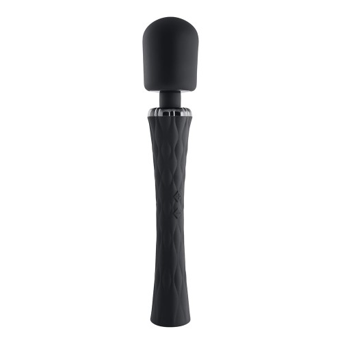 Playboy Royal Rechargeable Wand Vibrator Black