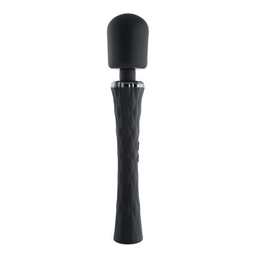 Playboy Royal Rechargeable Wand Vibrator Black