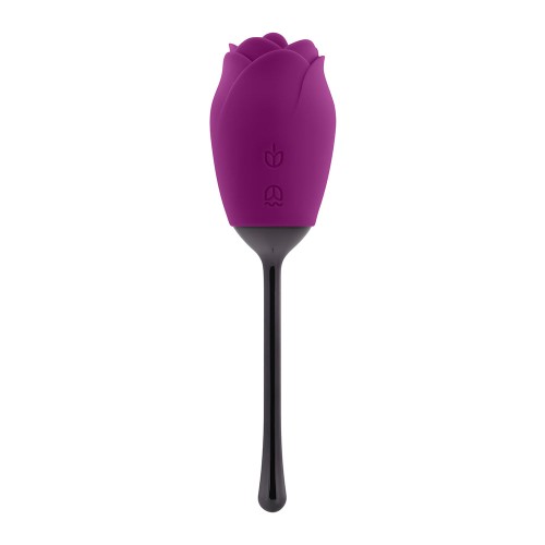 Vibrador Recargable Playboy Petal con Función de Lengua Vibrante