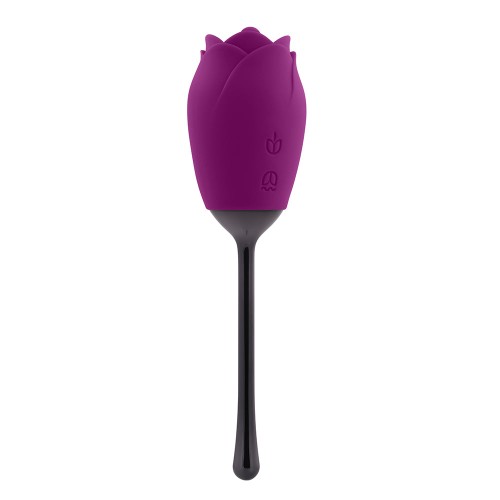 Vibrador Recargable Playboy Petal con Función de Lengua Vibrante