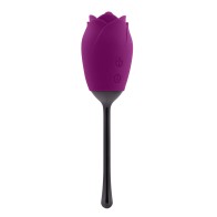 Vibrador Recargable Playboy Petal con Función de Lengua Vibrante