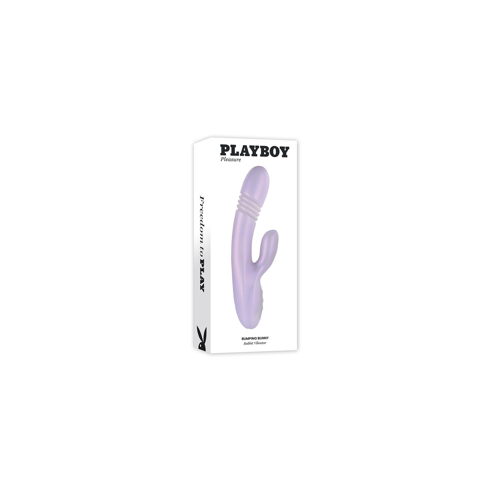 Vibrador Dual Stimulation Playboy Bumping Bunny Calentador de Silicona Opal