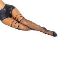 Coquette Fishnet Stockings with Thigh Strap