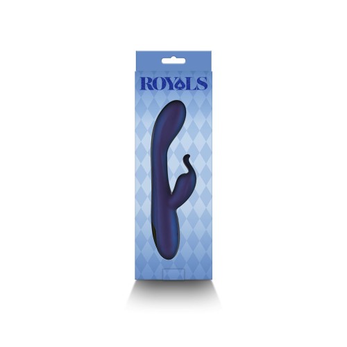 Royals Empress Rabbit Vibrator Metallic Blue - Luxury Pleasure