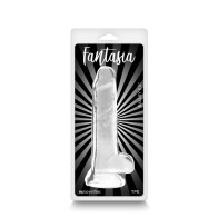 Fantasia Ballsy Clear Jelly Dildo 6.5 in.