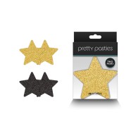 Pretty Pasties Estrellas Brillantes Negro/Oro