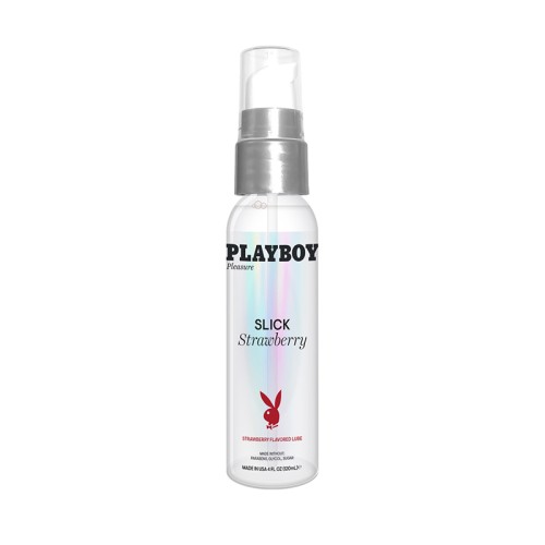 Playboy Slick Flavored Water-Based Lubricant Strawberry 4 oz - Delicious Pleasure