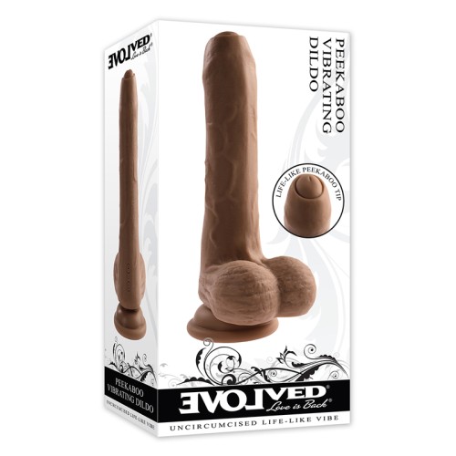 Evolved Peek A Boo Vibrating Dildo with Power Boost