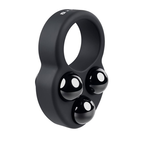 Gender X Workout Ring Weighted Silicone Training Cockring Black - Enhance Stamina