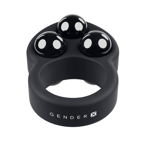 Gender X Workout Ring Weighted Silicone Training Cockring Black - Enhance Stamina