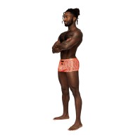 Male Power Cheeky Cutout Short Neon Orange