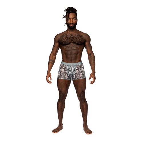 Male Power Sheer Prints Seamless Shorts S