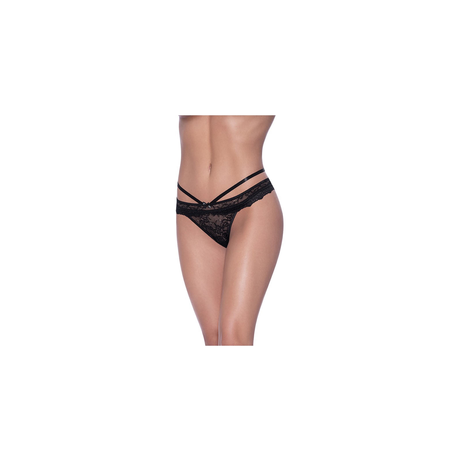 Magic Silk Ooh La Lace Cheeky Panty Black S/M