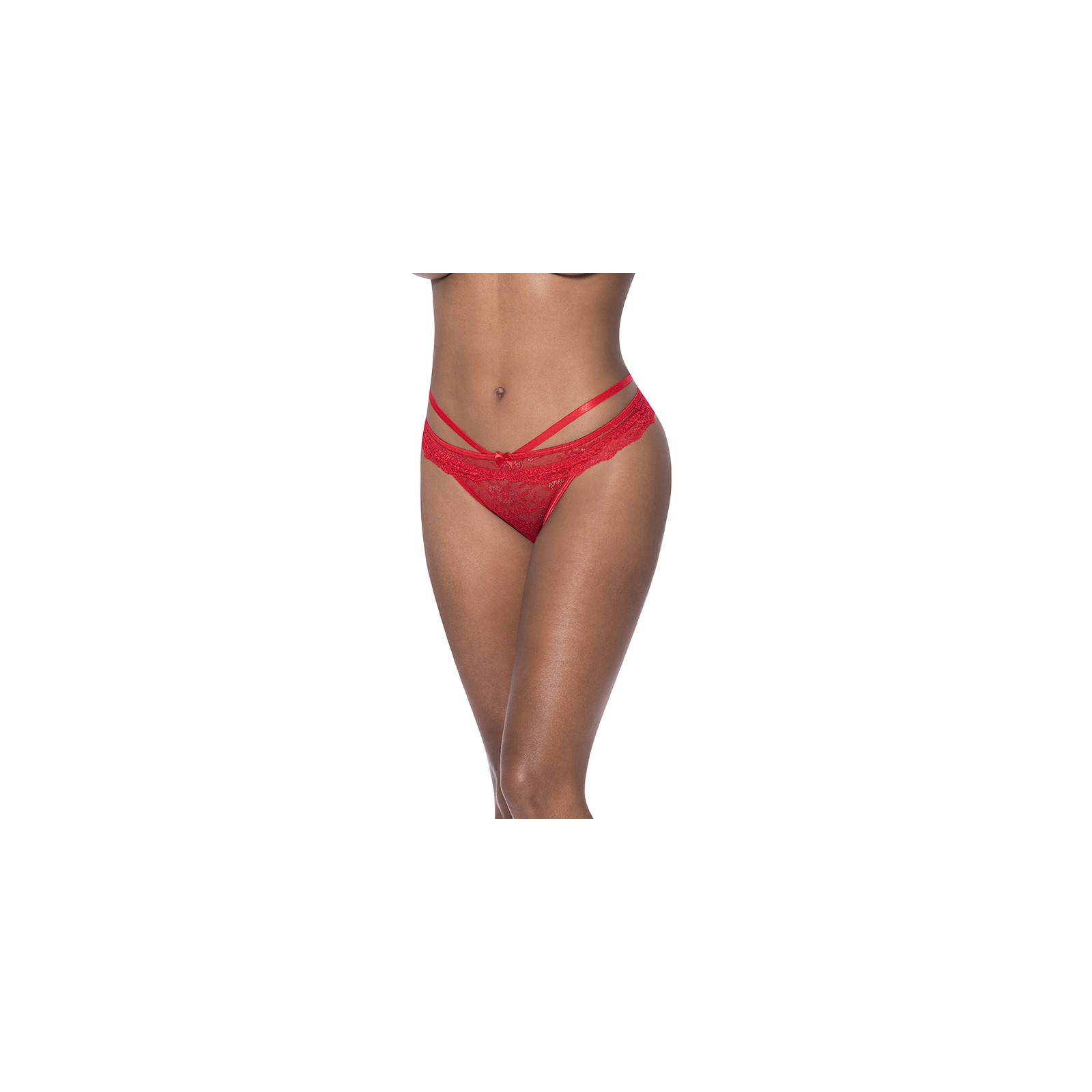 Magic Silk Tanga Peek-a-Boo Rojo Ooh La Lace S/M