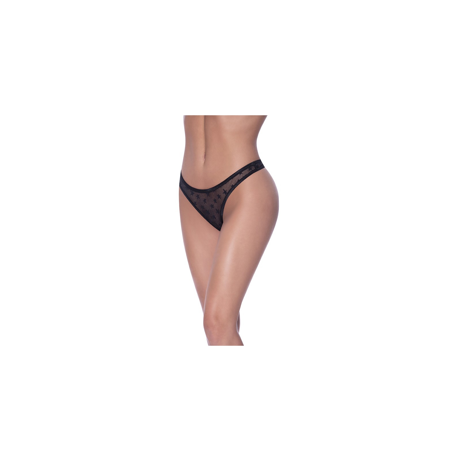 Tanga Micro Love Star Alta Pierna Magic Silk - Ajuste Cómodo