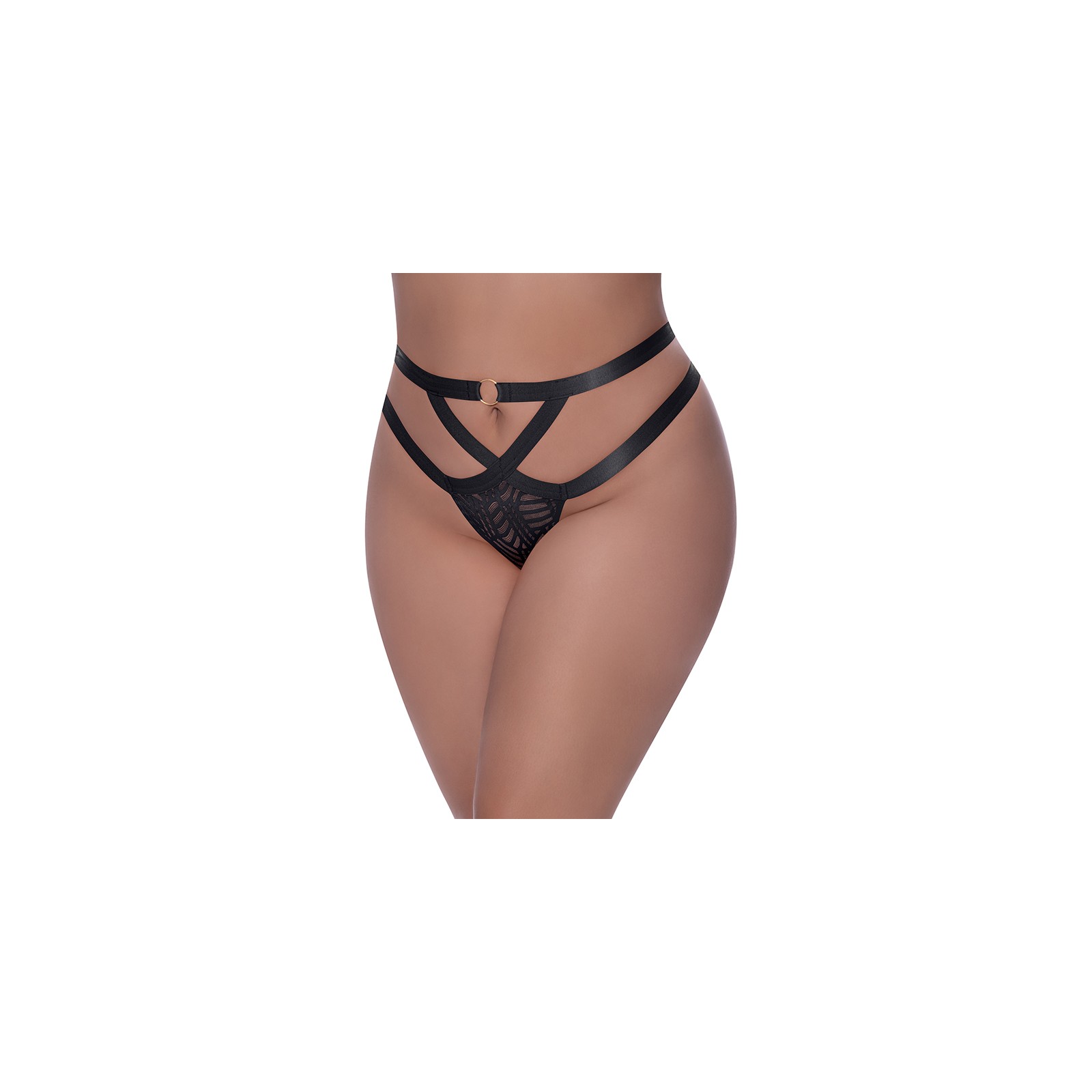 Panty Pícara Rude Awakening Magic Silk Negra Talla Reina