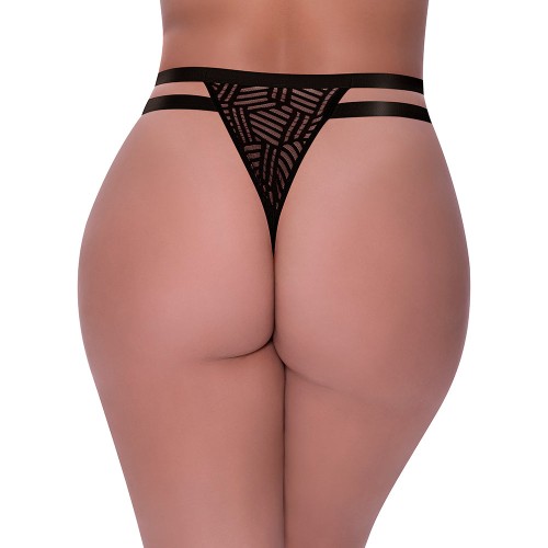 Magic Silk Rude Awakening Cheeky Panty Black Queen Size