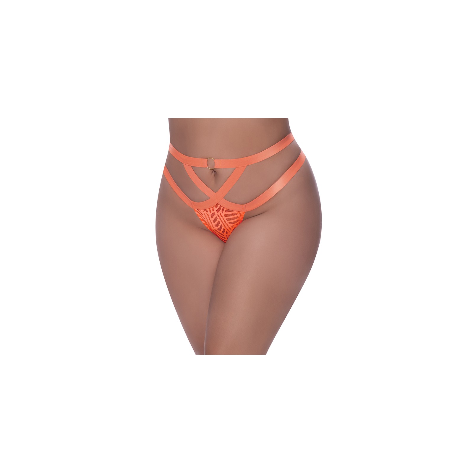 Panty Cheeky Rude Awakening Neon Naranja de Magic Silk